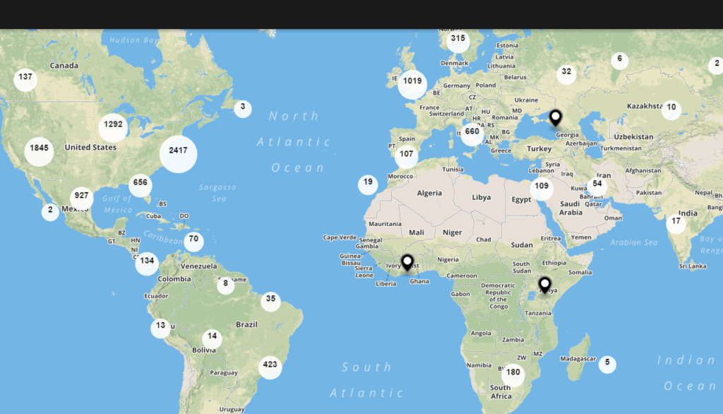CrossFit Affiliate Map